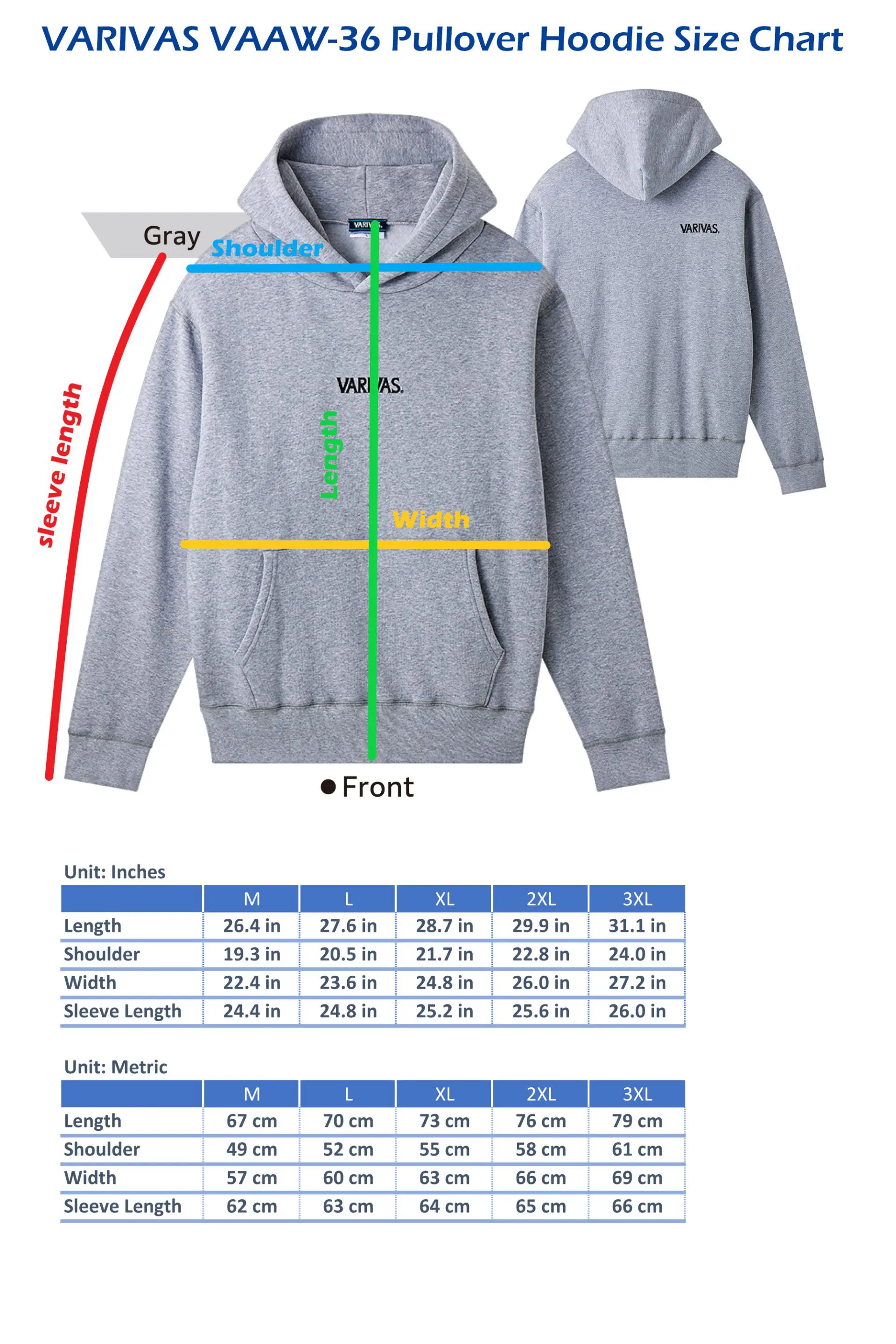 VARIVAS Premium Pullover Hoodie – VAAW-36 – VARIVAS